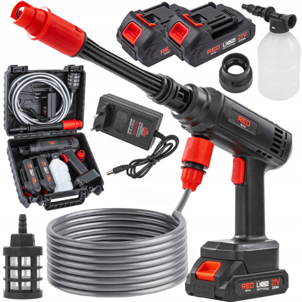 Аккумуляторная мойка высокого давления RED TECHNIC RTMC-0149