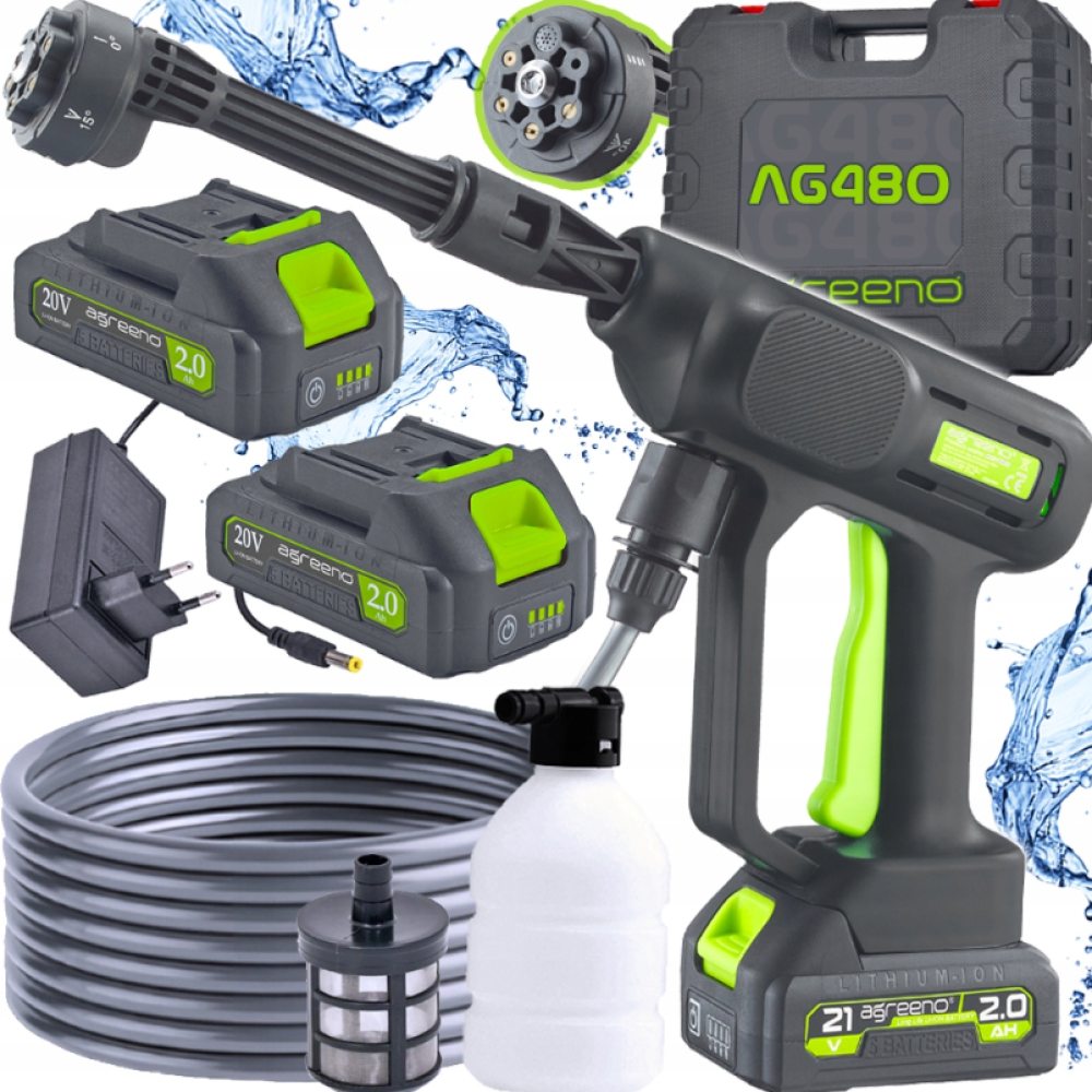 Акумуляторна мийка високого тиску AGREENO AG-480