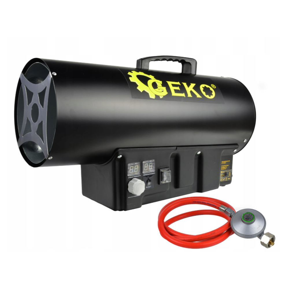 Газовий обігрівач GEKO G80412 53 кВт зі шлангом та редуктором